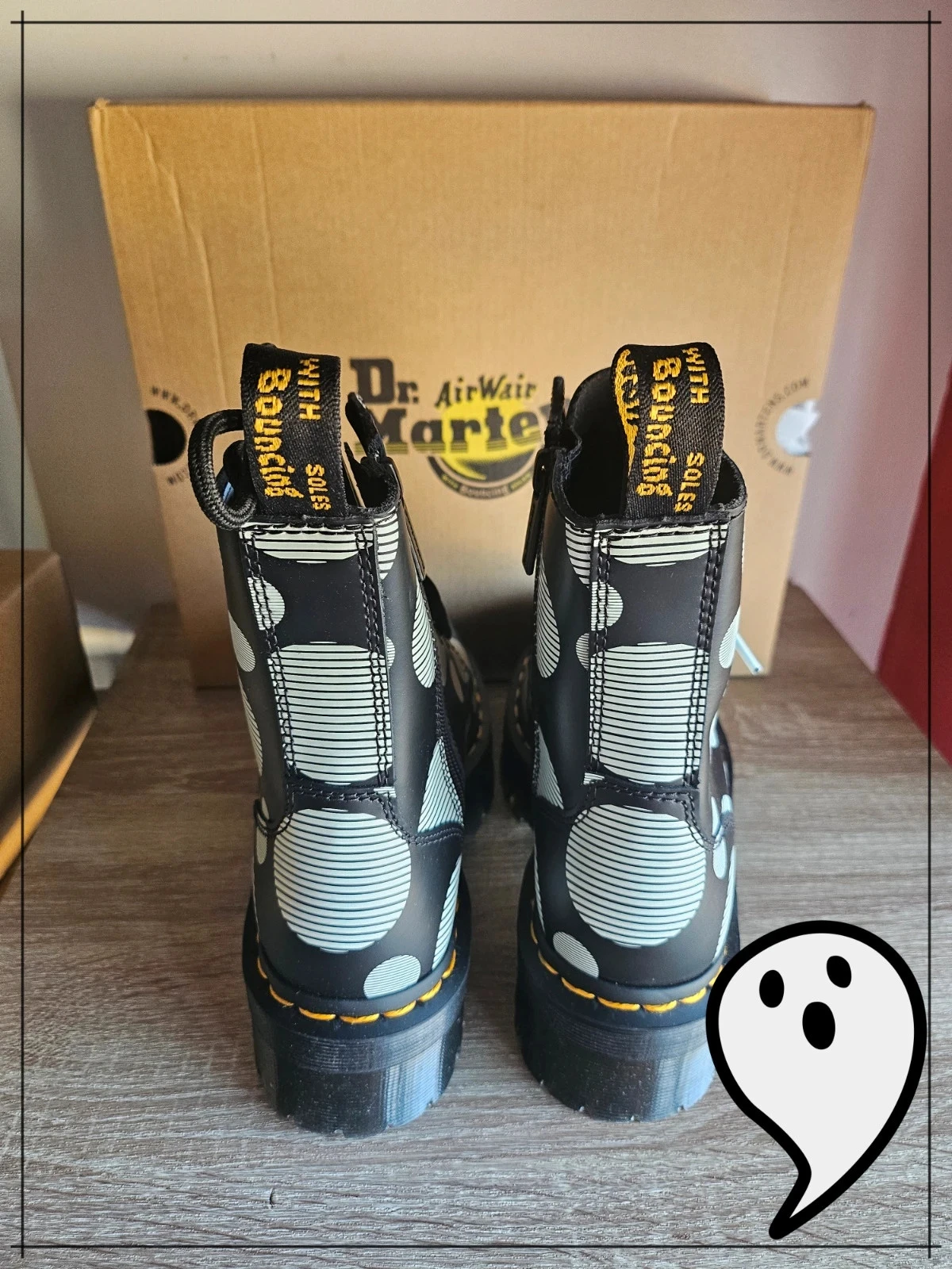 Platform Dr. Martens Jadon met stippen (Polka Dot Smooth) Nieuw maat 37 – photo 5